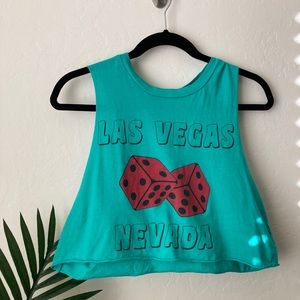 Retro Las Vegas crop top